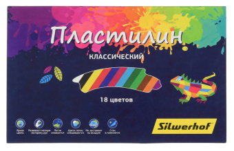Пластилин Silwerhof 956151-18 Цветландия 18цв. 360гр. стек картон.кор. - купить недорого с доставкой в интернет-магазине