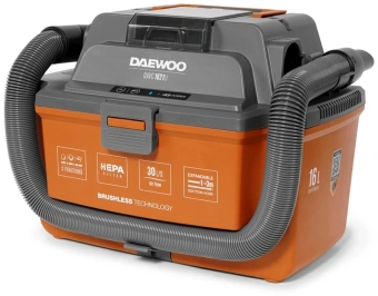 Строительный пылесос Daewoo DAVC 1621Li SET 200Вт (уборка: сухая/сбор воды/выдув) оранжевый - купить недорого с доставкой в интернет-магазине