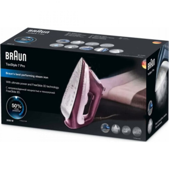 Утюг Braun SI7181VI сиреневый/фиолетовый - купить недорого с доставкой в интернет-магазине