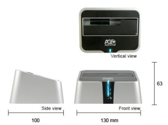 Док-станция для HDD AgeStar 3UBT2 SATA пластик серебристый 1 - купить недорого с доставкой в интернет-магазине
