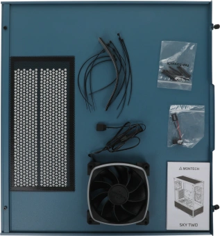Корпус Montech Sky Two Morocco голубой без БП ATX 3x140mm 2xUSB3.0 audio bott PSU - купить недорого с доставкой в интернет-магазине