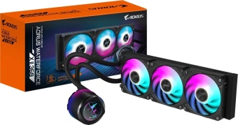 Система водяного охлаждения Gigabyte Aorus Waterforce X II 360 ARGB Soc-TR4/sTR5/AM5/AM4/1200/1700/1851 черный 4-pin 12-37.5dB Al LCD Ret (GP-AORUS WATERFORCE X II 360) - купить недорого с доставкой в интернет-магазине