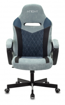 Кресло игровое Zombie VIKING 6 KNIGHT Fabric голубой с подголов. крестов. металл - купить недорого с доставкой в интернет-магазине