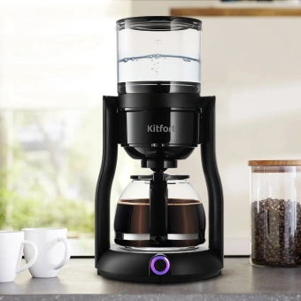 Кофеварка капельная Kitfort КТ-7136 680Вт черный - купить недорого с доставкой в интернет-магазине