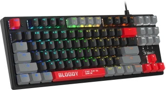 Клавиатура A4Tech S310N механическая черный/красный USB Multimedia for gamer - купить недорого с доставкой в интернет-магазине