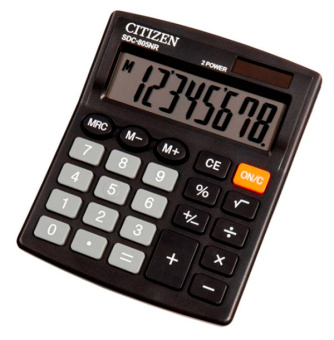 Калькулятор бухгалтерский Citizen SDC-805NR черный 8-разр. - купить недорого с доставкой в интернет-магазине