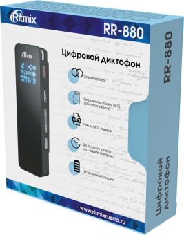 Диктофон Цифровой Ritmix RR-880 16Gb черный - купить недорого с доставкой в интернет-магазине