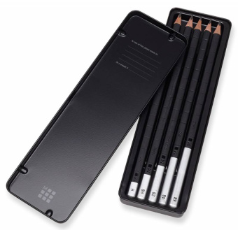 Набор карандашей ч/г Moleskine DRAWING SET EW7P05GPHA мет.кор. 5 кар.H/HB/2B/4B/6B - купить недорого с доставкой в интернет-магазине