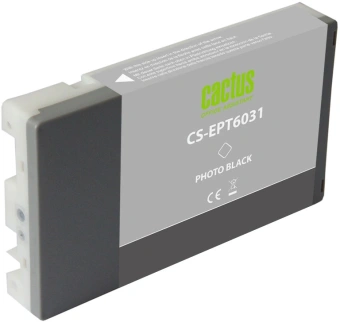 Картридж струйный Cactus CS-EPT6031 T6031 фото черный (220мл) для Epson Stylus PRO 7880/9880 с чипом - купить недорого с доставкой в интернет-магазине