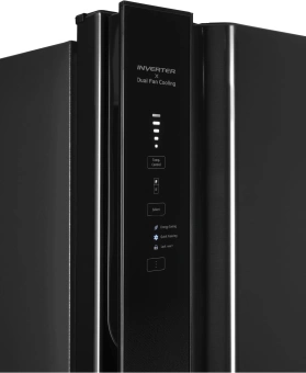 Холодильник Hitachi R-V660PUC7-1 BBK 2-хкамерн. черный бриллиант глянц. инвертер - купить недорого с доставкой в интернет-магазине