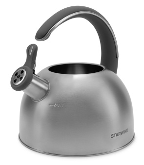 Чайник металлический Starwind Chef Family 2.8л. серебристый (SW-CH1106) - купить недорого с доставкой в интернет-магазине