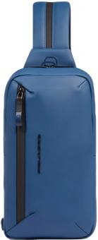 Рюкзак слинг Piquadro Corner 2.0 CA6466C2OW/AV серо-голубой полиуретан - купить недорого с доставкой в интернет-магазине