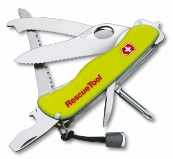 Нож перочинный Victorinox RescueTool One Hand (0.8623.MWN) 111мм 13функц. желтый карт.коробка - купить недорого с доставкой в интернет-магазине