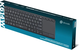 Клавиатура Оклик K614W черный USB беспроводная slim Multimedia Touch (1979327) - купить недорого с доставкой в интернет-магазине