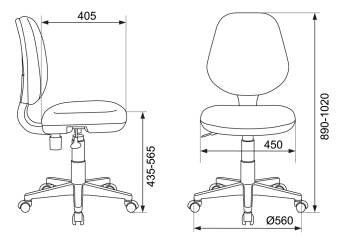 Кресло детское Бюрократ CH-W213 оранжевый TW-96-1 крестов. пластик пластик белый - купить недорого с доставкой в интернет-магазине