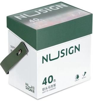 Набор маркеров для скетчинга Deli NS736-40 Nusign круг. кисть/клинов. наконечник двухсторонний 40цв. пластиковая коробка - купить недорого с доставкой в интернет-магазине