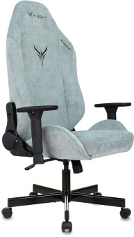 Кресло игровое Knight N1 Fabric серо-голубой Light-28 с подголов. крестов. металл - купить недорого с доставкой в интернет-магазине
