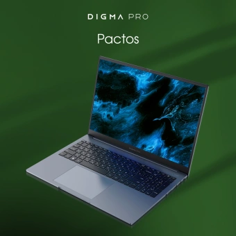 Ноутбук Digma Pro Pactos Core i5 1235U 16Gb SSD512Gb Intel Iris Xe graphics 16" IPS WUXGA (1920x1200) Windows 11 Professional dk.grey WiFi BT Cam 5500mAh (DN16P5-ADXW01) - купить недорого с доставкой в интернет-магазине