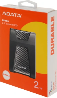 Жесткий диск A-Data USB3.0 2TB AHD650-2TU31-CBK HD650 DashDrive Durable 2.5" черный - купить недорого с доставкой в интернет-магазине
