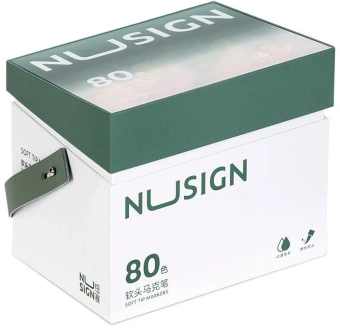 Набор маркеров для скетчинга Deli NS736-80 Nusign круг. кисть/клинов. наконечник двухсторонний 80цв. пластиковая коробка - купить недорого с доставкой в интернет-магазине