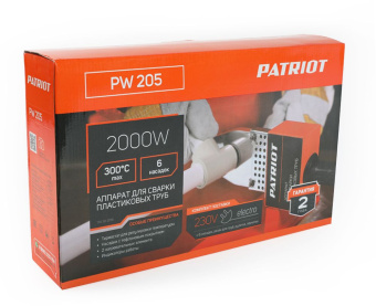 Сварочный аппарат для пластиковых труб Patriot PW 205 2кВт Тмакс.:300 парн.насад. 6насад. (кейс в компл.) (170302010) - купить недорого с доставкой в интернет-магазине