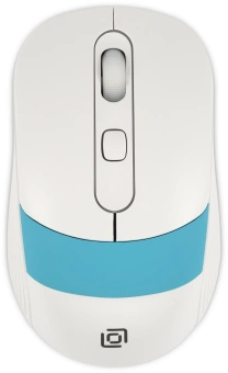 Мышь Оклик 310MW белый/синий оптическая 3200dpi беспров. USB для ноутбука 4but (1869094) - купить недорого с доставкой в интернет-магазине