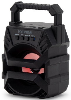 Колонка порт. Hyundai H-PS1000 черный 9W 1.0 BT/USB 10м 500mAh - купить недорого с доставкой в интернет-магазине
