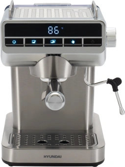 Кофеварка рожковая Hyundai HEM-4309 1350Вт серебристый/черный - купить недорого с доставкой в интернет-магазине