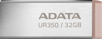 Флеш Диск A-Data 32GB UR350 UR350-32G-RSR/BG USB3.2 серебристый/коричневый - купить недорого с доставкой в интернет-магазине