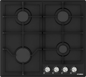 Газовая варочная поверхность Hyundai HHG 6432 BK черный - купить недорого с доставкой в интернет-магазине