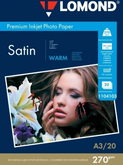 Фотобумага Lomond 1104103 A3/270г/м2/20л./тепло-белый сатин для струйной печати - купить недорого с доставкой в интернет-магазине
