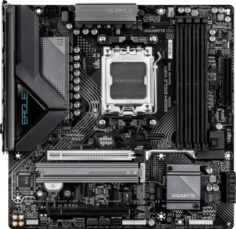 Материнская плата Gigabyte B850M EAGLE WF7 Socket AM5 AMD B850 4xDDR5 mATX AC`97 8ch(7.1) 2.5Gg RAID+HDMI+DP - купить недорого с доставкой в интернет-магазине