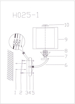 Светильник Hiper Andrea H025-1 наст.-потол. черный/хром - купить недорого с доставкой в интернет-магазине