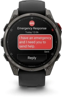 Смарт-часы Garmin Fenix 8 Pro 1.4" AMOLED корп.серый рем.черный (010-03198-01) - купить недорого с доставкой в интернет-магазине