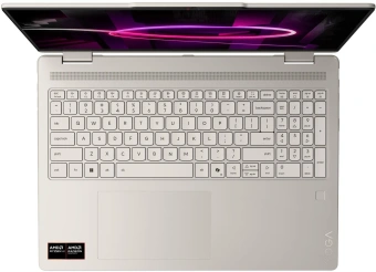 Ноутбук Lenovo Yoga 7 16AGP11 Ryzen AI 7 445 32Gb SSD1Tb AMD Radeon 840M 16" OLED Touch WUXGA (1920x1200) Windows 11 Home beige WiFi BT Cam (83TF003MRK) - купить недорого с доставкой в интернет-магазине
