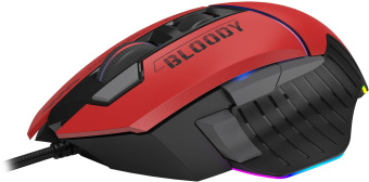 Мышь A4Tech Bloody W95 Max Sports красный/черный оптическая 12000dpi USB 10but (W95 MAX SPORTS RED) - купить недорого с доставкой в интернет-магазине