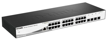 Коммутатор D-Link DGS-1210-28/ME/A2 24x1Гбит/с 24xКомбо(1000BASE-T/SFP) 4SFP управляемый - купить недорого с доставкой в интернет-магазине