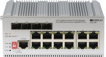 Коммутатор Origo OI3112P OI3112P/185W/A1A (L2) 8x1Гбит/с 4xКомбо(1000BASE-T/SFP) 4SFP 8PoE+ 185W управляемый - купить недорого с доставкой в интернет-магазине