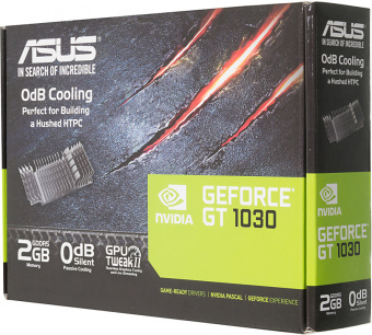 Видеокарта Asus PCI-E 3.0 GT1030-SL-2G-BRK NVIDIA GeForce GT 1030 2Gb 64bit GDDR5 1228/6008 DVIx1 HDMIx1 HDCP Ret low profile - купить недорого с доставкой в интернет-магазине