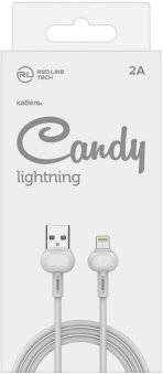 Кабель Redline Candy УТ000021988 USB (m)-Lightning (m) 1м белый - купить недорого с доставкой в интернет-магазине