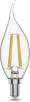 Лампа филам. Gauss Filament 11Вт цок.:E14 свеча на ветру 220B 4100K св.свеч.бел.ней. CF35 (упак.:1шт) (104801211) - купить недорого с доставкой в интернет-магазине
