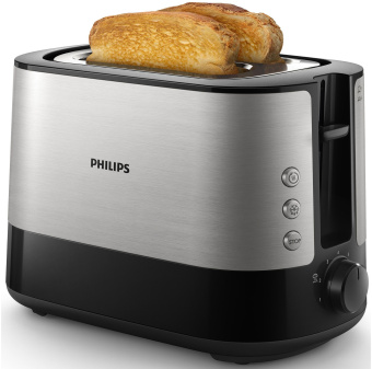 Тостер Philips HD2637/90 830Вт черный/серебристый - купить недорого с доставкой в интернет-магазине