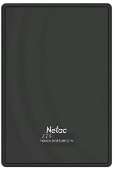 Накопитель SSD Netac USB-C 2000Gb NT01Z7S-002T-32BK Z7S 2.5" черный - купить недорого с доставкой в интернет-магазине