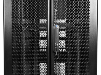 Шкаф серверный ЦМО (ШТК-СП-42.6.10-48АА-9005) напольный 42U 600x990мм пер.дв.перфор. 2 бок.пан. задн.дв.перфор.2-хст. направл.под закл.гайки 1350кг черный 683мм 141кг 120град. 1950мм IP20 сталь - купить недорого с доставкой в интернет-магазине