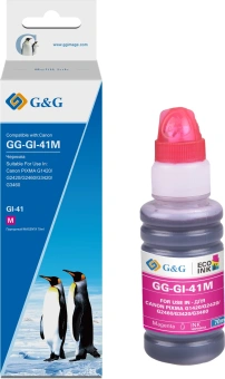 Чернила G&G GG-GI-41M пурпурный 140мл для Canon PIXMA G1420/G2420/G2460/G3420/G3460 - купить недорого с доставкой в интернет-магазине