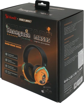 Наушники с микрофоном A4Tech Bloody MR595 Renegade желтый/рисунок мониторные BT/Radio оголовье (MR595) - купить недорого с доставкой в интернет-магазине