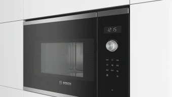 Микроволновая печь Bosch BFL524MS0 20л. 800Вт нержавеющая сталь/черный (встраиваемая) - купить недорого с доставкой в интернет-магазине