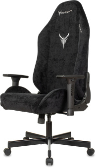 Кресло игровое Knight N1 Fabric черный Light-20 с подголов. крестов. металл - купить недорого с доставкой в интернет-магазине
