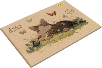 Альбом для рисования Silwerhof 12л. A4 Акварель на крафте 4диз. картон скрепка (упак.:4шт) - купить недорого с доставкой в интернет-магазине