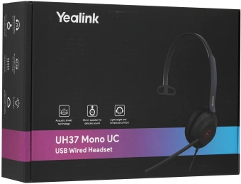 Гарнитура проводная Yealink UH37 Mono UC USB-C/A черный - купить недорого с доставкой в интернет-магазине